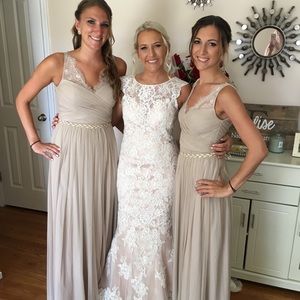 Beige/ sand bhnl dress size 2